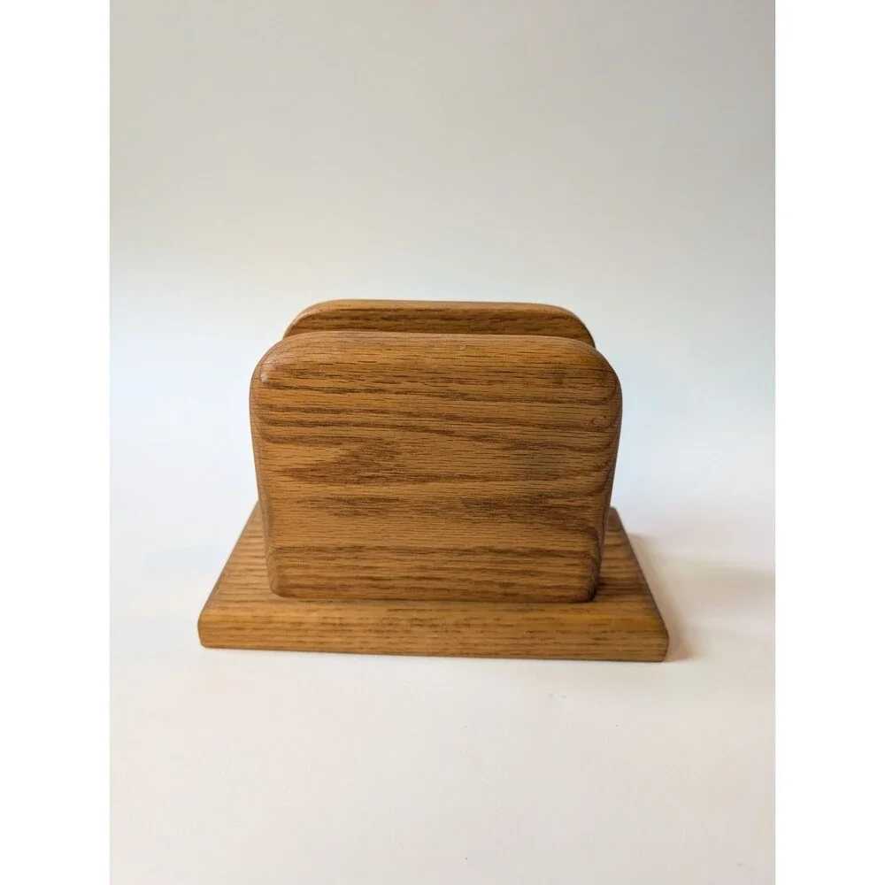 Vintage MCM Wood Napkin Holder or Mail Keeper